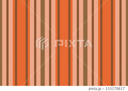 Durable lines vertical fabric, printing textile pattern texture. Fiber stripe seamless vector background in orange and light colors. Durable lines vertical fabric, printing textile pattern texture. Fiber stripe seamless vector background in orange and light colors. 133178617