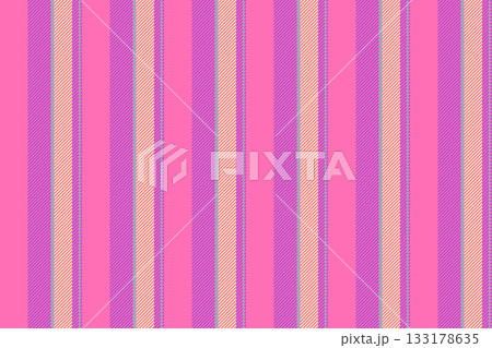 Mloth textile seamless texture, indian fabric lines stripe. Vit background pattern vertical vector in pink and purple colors. 133178635
