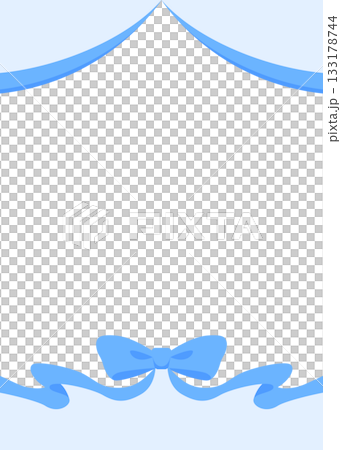 リボンのデコレーションフレーム、背景、縦向き 133178744