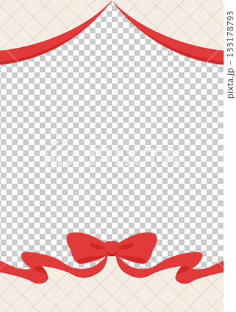 Ribbon decoration frame, background, diagonal grid pattern, portrait orientation 133178793