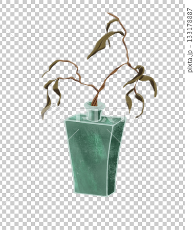 A digital PNG image featuring Halloween, Magic, and Day of the Dead. dried up tree, vase 133178887