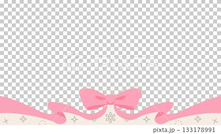 緞帶裝飾框、背景、雪景裝飾 133178991