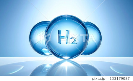 水球の水素イメージイラスト 133179087
