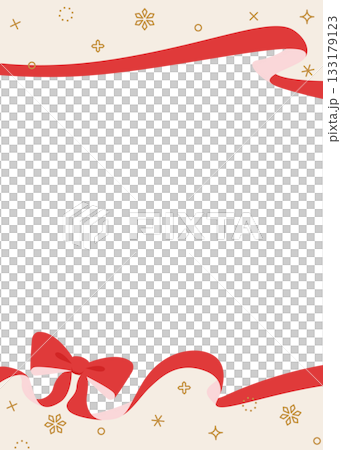 Ribbon decoration frame, background, snow decoration, portrait orientation Ribbon decoration frame, background, snow decoration, portrait orientation 133179123