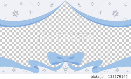 緞帶裝飾框、背景、雪景裝飾 緞帶裝飾框、背景、雪景裝飾 133179145