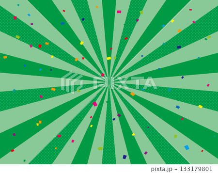 緑の放射線のポップな背景 133179801