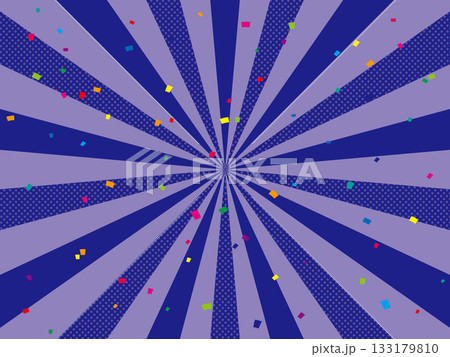 紺色の放射線のポップな背景 133179810