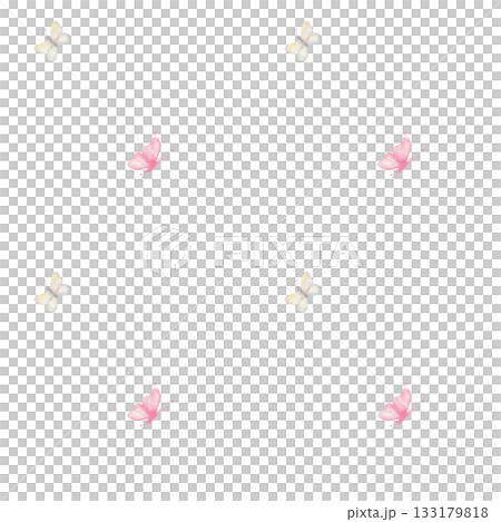 Delicate seamless pattern with white and pink watercolor butterflies. Hand painted pastel insect illustration on a white background. Elegant and feminine design for romantic wallpaper and textiles Delicate seamless pattern with white and pink watercolor butterflies. Hand painted pastel insect illustration on a white background. Elegant and feminine design for romantic wallpaper and textiles 133179818