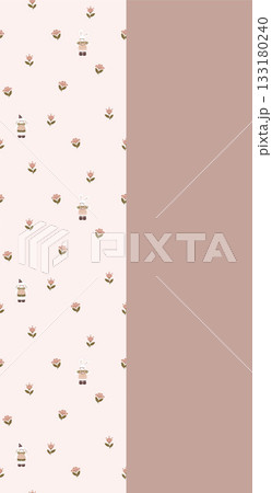 Soft Pastel Patterns with Florals Fruits and Cute Motifs for Notebook Designs 133180240
