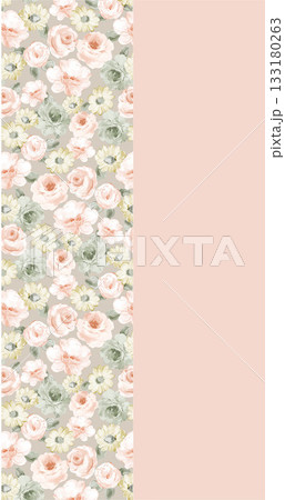 Soft Pastel Patterns with Florals Fruits and Cute Motifs for Notebook Designs 133180263