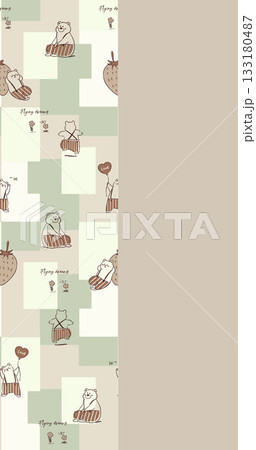 Soft Pastel Patterns with Florals Fruits and Cute Motifs for Notebook Designs 133180487