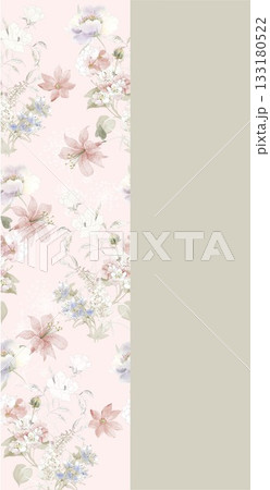 Soft Pastel Patterns with Florals Fruits and Cute Motifs for Notebook Designs 133180522