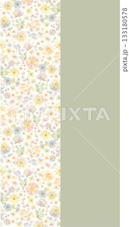Soft Pastel Patterns with Florals Fruits and Cute Motifs for Notebook Designs 133180578