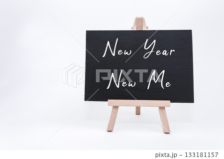 Inspirational chalkboard sign with motivational phrase for New Years resolutions and self-improvement Inspirational chalkboard sign with motivational phrase for New Years resolutions and self-improvement 133181157