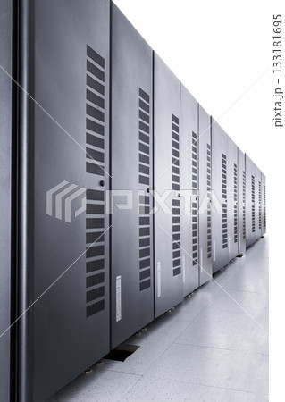 data center with server cabinets data center with server cabinets 133181695