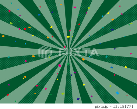 深緑の放射線のポップな背景 深緑の放射線のポップな背景 133181771