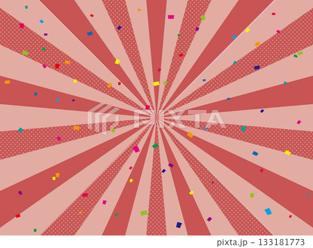 臙脂色の放射線のポップな背景 臙脂色の放射線のポップな背景 133181773