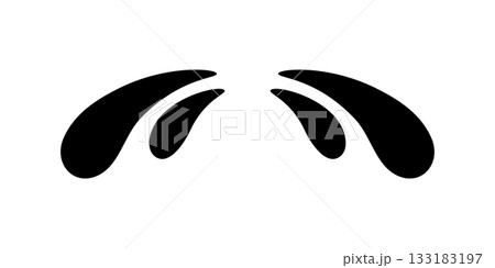 Black tears splash. Cartoon liquid drops in curved motion for abstract decoration and design Black tears splash. Cartoon liquid drops in curved motion for abstract decoration and design 133183197