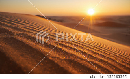 Desert sand at sunset Desert sand at sunset 133183355