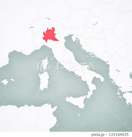 Map of Italy - Lombardy 133184035
