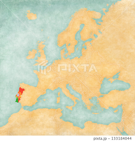 Map of Europe - Portugal 133184044