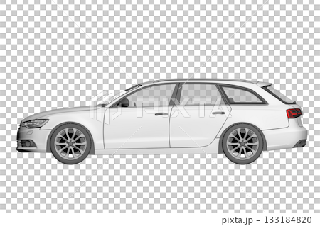 car isolated on transparent background, 3d illustration, cg render 133184820