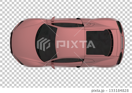 car isolated on transparent background, 3d illustration, cg render 133184828