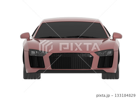 car isolated on transparent background, 3d illustration, cg render 133184829