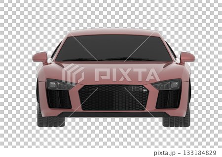 car isolated on transparent background, 3d illustration, cg render 133184829