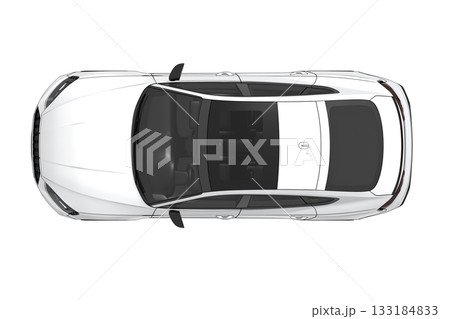 car isolated on transparent background, 3d illustration, cg render 133184833