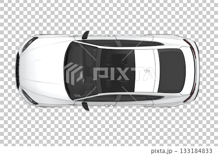 car isolated on transparent background, 3d illustration, cg render 133184833