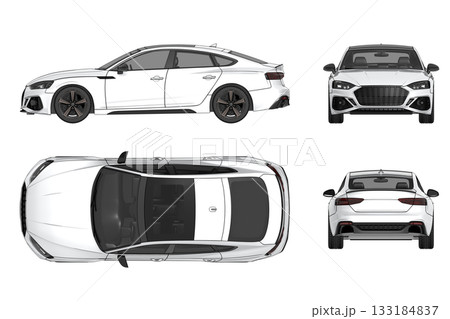 car isolated on transparent background, 3d illustration, cg render car isolated on transparent background, 3d illustration, cg render 133184837