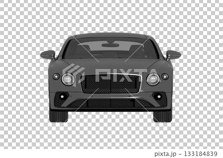 car isolated on transparent background, 3d illustration, cg render 133184839