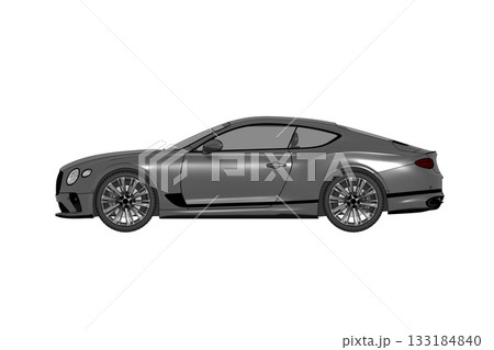car isolated on transparent background, 3d illustration, cg render 133184840