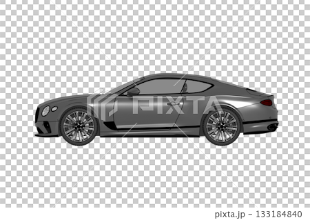 car isolated on transparent background, 3d illustration, cg render 133184840