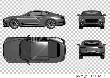 car isolated on transparent background, 3d illustration, cg render car isolated on transparent background, 3d illustration, cg render 133184842