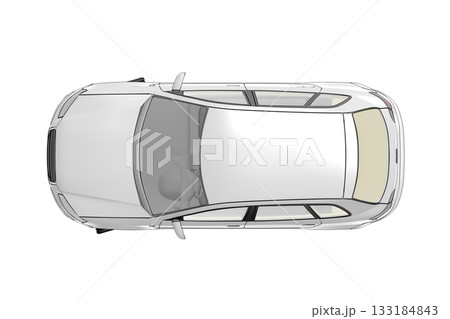 car isolated on transparent background, 3d illustration, cg render 133184843