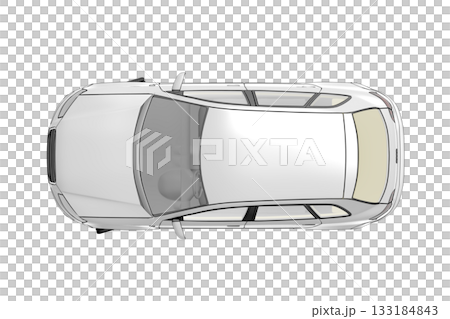 car isolated on transparent background, 3d illustration, cg render 133184843