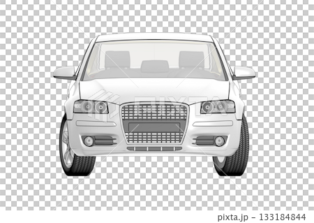 car isolated on transparent background, 3d illustration, cg render 133184844