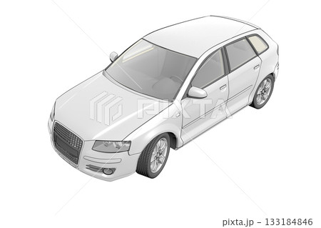 car isolated on transparent background, 3d illustration, cg render car isolated on transparent background, 3d illustration, cg render 133184846