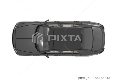 car isolated on transparent background, 3d illustration, cg render 133184848