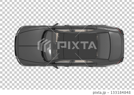 car isolated on transparent background, 3d illustration, cg render 133184848