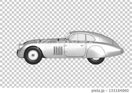 car isolated on transparent background, 3d illustration, cg render 133184860