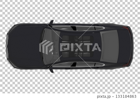 car isolated on transparent background, 3d illustration, cg render 133184863