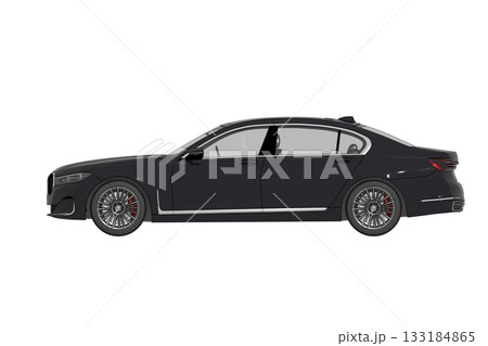 car isolated on transparent background, 3d illustration, cg render 133184865