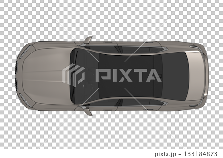 car isolated on transparent background, 3d illustration, cg render 133184873