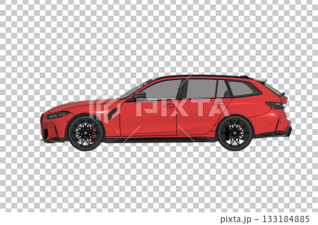 car isolated on transparent background, 3d illustration, cg render car isolated on transparent background, 3d illustration, cg render 133184885