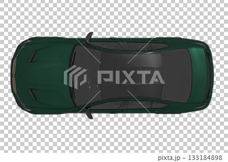 car isolated on transparent background, 3d illustration, cg render 133184898