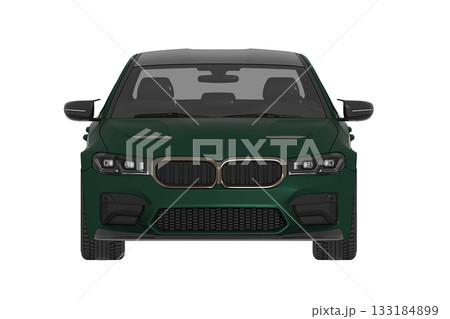car isolated on transparent background, 3d illustration, cg render 133184899