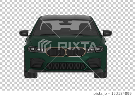 car isolated on transparent background, 3d illustration, cg render 133184899